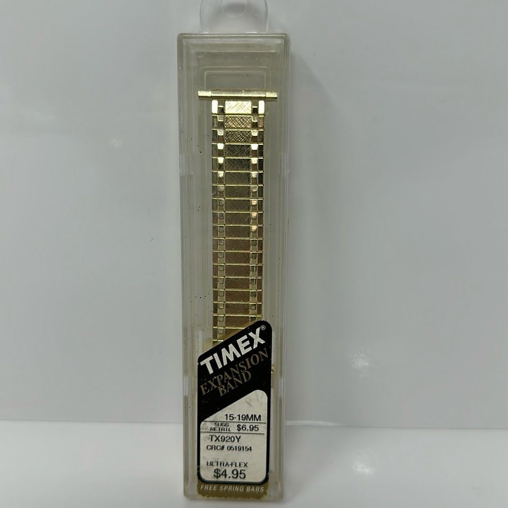 New old stock Timex expansion band gold tone